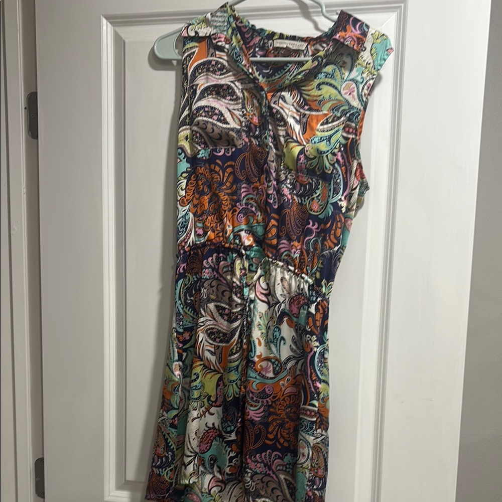 Multicolor Paisley Sleeveless Dress